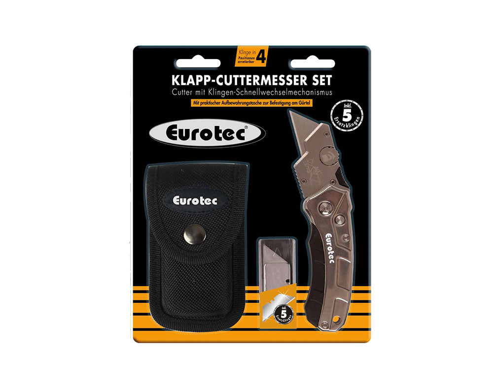 Klapp-Cuttermesser Set Wird mit Präsentationsdisplay geliefert Inkl. je 5 Ersatzklingen und 1 Messertasche